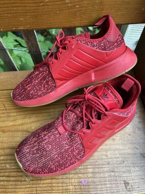 Adidas Scarlet Red & Maroon Basketball Lace Shoes Men’s Size 7 Eu 40